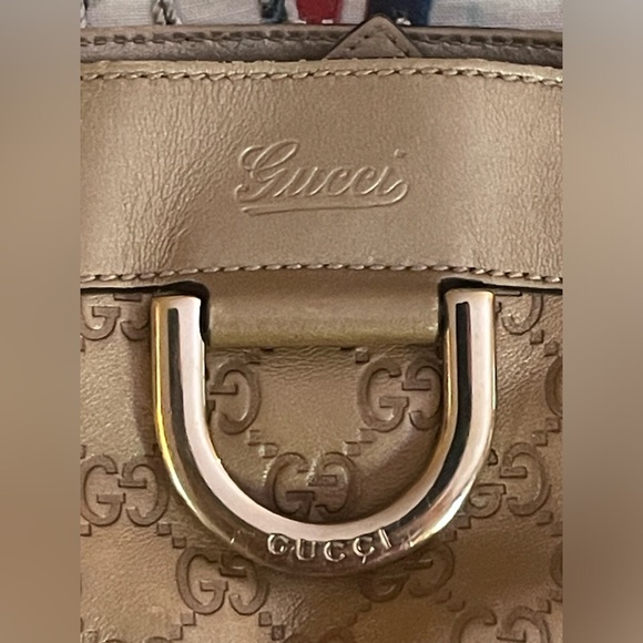 Stunning Gucci Guccisima Crystal Abbey tote & horseshoe cream wallet. Both EUC! - Picture 10 of 16